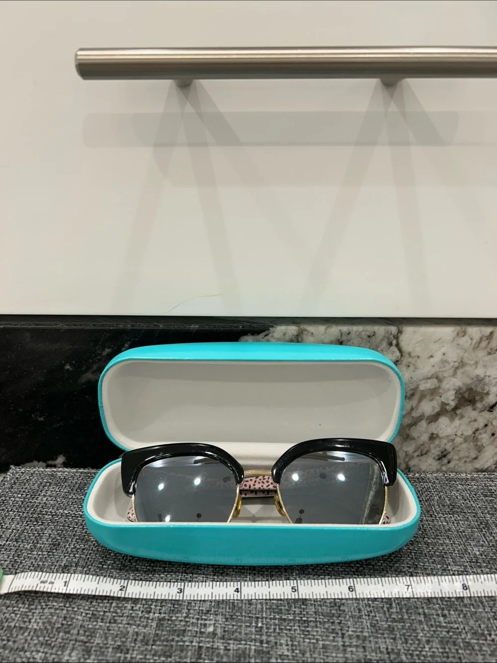 kate spade Black and Gold Cat-Eye Sunglasses